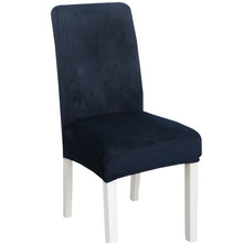 Load image into Gallery viewer, Simple Soft High Elastic Thickening Velvet Semi-Interior Chair Cover Hotel Chair Cover, Coffee Gray, Yellow Green, Wine Red, Navy, Black, Dark Green, White, Peacock Blue, Light Gray, Carbon Gray, Camel, Royal Blue, Beige, Grape Purple, Red, Orange     ...
