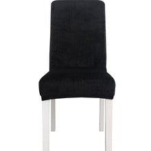 Load image into Gallery viewer, Simple Soft High Elastic Thickening Velvet Semi-Interior Chair Cover Hotel Chair Cover, Coffee Gray, Yellow Green, Wine Red, Navy, Black, Dark Green, White, Peacock Blue, Light Gray, Carbon Gray, Camel, Royal Blue, Beige, Grape Purple, Red, Orange     ...