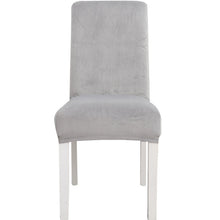 Load image into Gallery viewer, Simple Soft High Elastic Thickening Velvet Semi-Interior Chair Cover Hotel Chair Cover, Coffee Gray, Yellow Green, Wine Red, Navy, Black, Dark Green, White, Peacock Blue, Light Gray, Carbon Gray, Camel, Royal Blue, Beige, Grape Purple, Red, Orange     ...