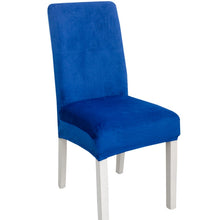 Load image into Gallery viewer, Simple Soft High Elastic Thickening Velvet Semi-Interior Chair Cover Hotel Chair Cover, Coffee Gray, Yellow Green, Wine Red, Navy, Black, Dark Green, White, Peacock Blue, Light Gray, Carbon Gray, Camel, Royal Blue, Beige, Grape Purple, Red, Orange     ...