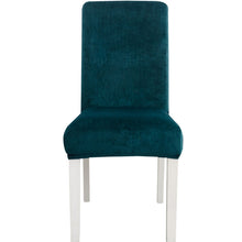 Load image into Gallery viewer, Simple Soft High Elastic Thickening Velvet Semi-Interior Chair Cover Hotel Chair Cover, Coffee Gray, Yellow Green, Wine Red, Navy, Black, Dark Green, White, Peacock Blue, Light Gray, Carbon Gray, Camel, Royal Blue, Beige, Grape Purple, Red, Orange     ...