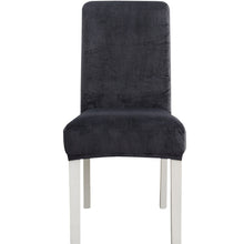 Load image into Gallery viewer, Simple Soft High Elastic Thickening Velvet Semi-Interior Chair Cover Hotel Chair Cover, Coffee Gray, Yellow Green, Wine Red, Navy, Black, Dark Green, White, Peacock Blue, Light Gray, Carbon Gray, Camel, Royal Blue, Beige, Grape Purple, Red, Orange     ...