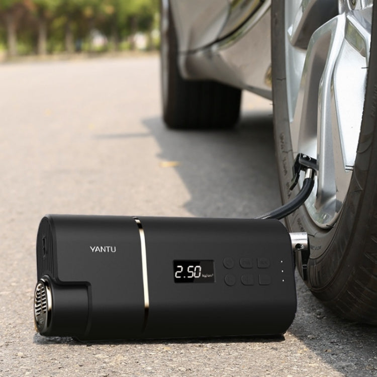 YANTU A31 Car Smart Digital Display Air Pump Electric Portable Tire Pump, Specification：, A31 Wired Version Black, A31 Wireless Version Black