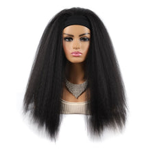 Load image into Gallery viewer, Turban Headband Corn Beard Long Hair Wig Headgear, True Color 1B #, Flowers 1B # E, Stars Stripes 1B # H, 1B # XJ, 1B # XC, 1B # XK, 1B # XG, 4 # XC, 4 # XG, 4 # XK, 4 # XJ, BUG # 0, BUG # H, BUG # XG, BUG # C, BUG # XC, 18C # O, 18C # H, 18C # E, 18C ...