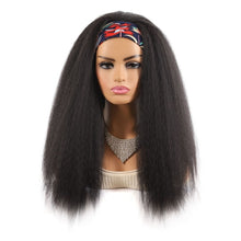 Load image into Gallery viewer, Turban Headband Corn Beard Long Hair Wig Headgear, True Color 1B #, Flowers 1B # E, Stars Stripes 1B # H, 1B # XJ, 1B # XC, 1B # XK, 1B # XG, 4 # XC, 4 # XG, 4 # XK, 4 # XJ, BUG # 0, BUG # H, BUG # XG, BUG # C, BUG # XC, 18C # O, 18C # H, 18C # E, 18C ...