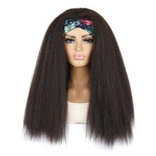 Load image into Gallery viewer, Turban Headband Corn Beard Long Hair Wig Headgear, True Color 1B #, Flowers 1B # E, Stars Stripes 1B # H, 1B # XJ, 1B # XC, 1B # XK, 1B # XG, 4 # XC, 4 # XG, 4 # XK, 4 # XJ, BUG # 0, BUG # H, BUG # XG, BUG # C, BUG # XC, 18C # O, 18C # H, 18C # E, 18C ...