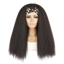 Load image into Gallery viewer, Turban Headband Corn Beard Long Hair Wig Headgear, True Color 1B #, Flowers 1B # E, Stars Stripes 1B # H, 1B # XJ, 1B # XC, 1B # XK, 1B # XG, 4 # XC, 4 # XG, 4 # XK, 4 # XJ, BUG # 0, BUG # H, BUG # XG, BUG # C, BUG # XC, 18C # O, 18C # H, 18C # E, 18C ...