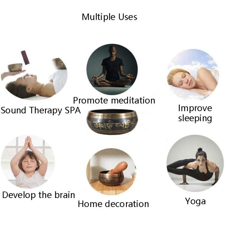 FB02-T8 Buddha Sound Bowl Yoga Meditation Bowl Home Decoration, Random Color And Pattern Delivery