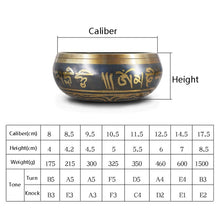 Load image into Gallery viewer, FB02-T8 Buddha Sound Bowl Yoga Meditation Bowl Home Decoration, Random Color And Pattern Delivery