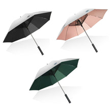 Load image into Gallery viewer, 9033 Sun and Rain Dual-purpose Umbrella Multi-function Fan Titanium Silver Glue Sunscreen and UV Protection Long Handle Umbrella, Pink, Black, Ink Green