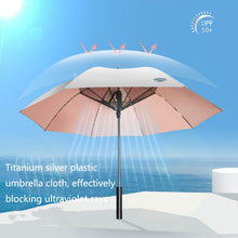 Load image into Gallery viewer, 9033 Sun and Rain Dual-purpose Umbrella Multi-function Fan Titanium Silver Glue Sunscreen and UV Protection Long Handle Umbrella, Pink, Black, Ink Green