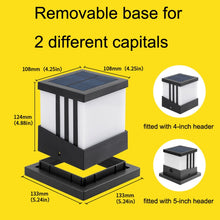 Load image into Gallery viewer, Solar Outdoor Waterproof Column Head Lamp Courtyard Landscape Lamp