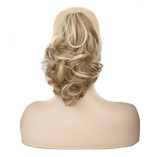 Load image into Gallery viewer, Women Curly Hair Short Ponytail Wig With Shark Clip, 4AH27A #, 12H24 #, 16H613 #, 22H24 #, 22M613 #, 86M613 #