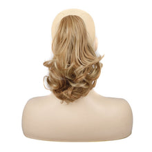 Load image into Gallery viewer, Women Curly Hair Short Ponytail Wig With Shark Clip, 4AH27A #, 12H24 #, 16H613 #, 22H24 #, 22M613 #, 86M613 #