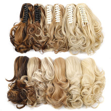 Load image into Gallery viewer, Women Curly Hair Short Ponytail Wig With Shark Clip, 4AH27A #, 12H24 #, 16H613 #, 22H24 #, 22M613 #, 86M613 #