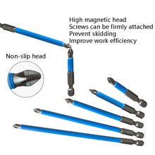 Load image into Gallery viewer, 7PCS/set PH2 Strong Magnetic Hand Drill Screwdriver Mouth Anti-Slip Screwdriver Bit, 7PCS/set PH2, 6PCS/set 25mm, 7PCS/set 50mm, 12 PCS/set 50mm