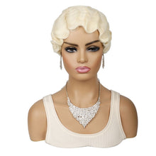 Load image into Gallery viewer, Ladies Short Hair Wig Retro Water Wave Curly Wig, 27 #, 51p #, 613 #, Red #