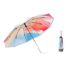 Load image into Gallery viewer, 3021 Automatic Rain And Sun Dual-Purpose Umbrella Sun-Proof And Anti-Rebound Folding Umbrella, Light Orange, Light Pink, Light Blue, Illusion Green, Illusion Purple, Illusion Blue, Illusion Pink