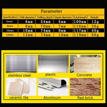 Load image into Gallery viewer, 6mm Titanium-Plated King Drill Porcelain Brick Glass Brick Drill Punched Twist Triangle Drill, 6mm, 8mm, 10mm, 12mm, 6mm+8mm+10mm+12mm, 6mm+6mm+8mm+10mm+12mm