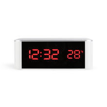 Load image into Gallery viewer, Home LED Mirror Multifunction Electronic Clock Mirror Clock Household Thermometer, Red Word, White Word, Blue Word