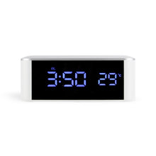 Load image into Gallery viewer, Home LED Mirror Multifunction Electronic Clock Mirror Clock Household Thermometer, Red Word, White Word, Blue Word