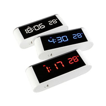 Load image into Gallery viewer, Home LED Mirror Multifunction Electronic Clock Mirror Clock Household Thermometer, Red Word, White Word, Blue Word