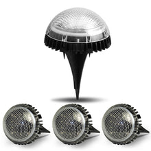 Load image into Gallery viewer, 8 LEDs Solar Circular Underground Light Outdoor Waterproof Lawn Stair Light, Light Color:, Warm White Light, White Light, Gradient RGB Light