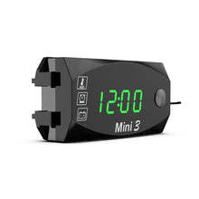 Load image into Gallery viewer, Voltage Clock And Temperature 3 In 1 LED Electronic Meter Large-Screen Digital Display Waterproof And Dustproof Voltmeter, 3 In 1 LED White Light, 3 In 1 LED Green Light, 3 In 1 LED Blue Light, 3 In 1 LED Red Light