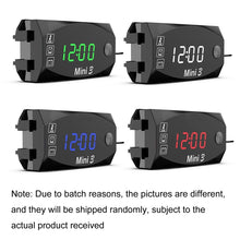 Load image into Gallery viewer, Voltage Clock And Temperature 3 In 1 LED Electronic Meter Large-Screen Digital Display Waterproof And Dustproof Voltmeter, 3 In 1 LED White Light, 3 In 1 LED Green Light, 3 In 1 LED Blue Light, 3 In 1 LED Red Light
