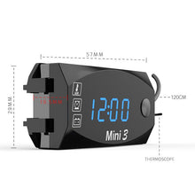 Load image into Gallery viewer, Voltage Clock And Temperature 3 In 1 LED Electronic Meter Large-Screen Digital Display Waterproof And Dustproof Voltmeter, 3 In 1 LED White Light, 3 In 1 LED Green Light, 3 In 1 LED Blue Light, 3 In 1 LED Red Light