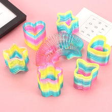 Load image into Gallery viewer, 10 PCS Glitter Transparent Rainbow Circle Polygon Spring Rainbow Circle,Ramdom Style Delivery