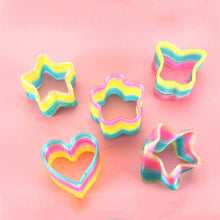 Load image into Gallery viewer, 10 PCS Glitter Transparent Rainbow Circle Polygon Spring Rainbow Circle,Ramdom Style Delivery