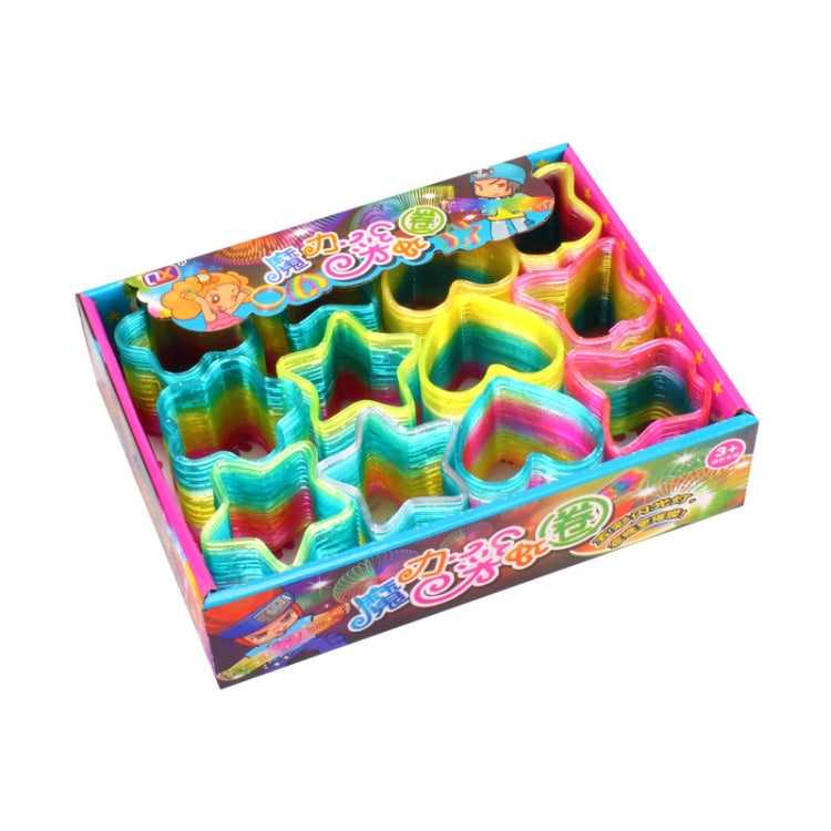 10 PCS Glitter Transparent Rainbow Circle Polygon Spring Rainbow Circle,Ramdom Style Delivery