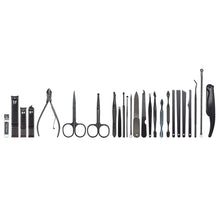 Load image into Gallery viewer, 25 PCS / Set Nail Clippers Home Pedicure And Nail Care Tools, Black Red