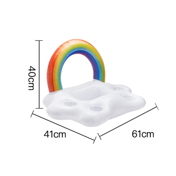 Rainbow Cloud Inflatable Cup Holder Cola Beer Drink Inflatable Water Ice Bar, Size:
