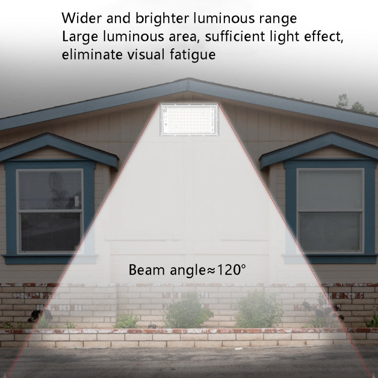 Waterproof LED Flood Light Outdoor Garden Light Construction Site Lighting Project Light, Specs:, 50W 50 Beads (Warm White), 50W 50 Beads (Cool White), 100W 96 Beads (Warm White), 100W 96 Beads (Cool White)