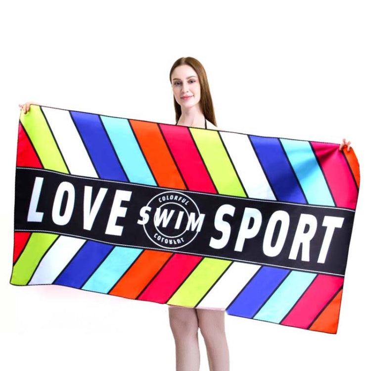 Sports Fitness Swimming Bath Towel Printed Double-Sided Velvet Absorbent Quick-Drying Beach Towel, Size:, 155x80cm (Soft Sky), 155x80cm (Soft Vientiane), 155x80cm (Soft Comet), 155x80cm (Soft Flamingo), 155x80cm (Soft Lightning)                        ...