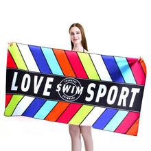 Load image into Gallery viewer, Sports Fitness Swimming Bath Towel Printed Double-Sided Velvet Absorbent Quick-Drying Beach Towel, Size:, 155x80cm (Soft Sky), 155x80cm (Soft Vientiane), 155x80cm (Soft Comet), 155x80cm (Soft Flamingo), 155x80cm (Soft Lightning)                        ...