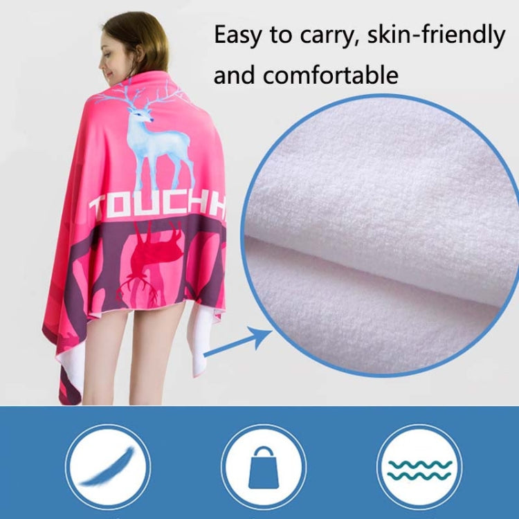 Sports Fitness Swimming Bath Towel Printed Double-Sided Velvet Absorbent Quick-Drying Beach Towel, Size:, 155x80cm (Soft Sky), 155x80cm (Soft Vientiane), 155x80cm (Soft Comet), 155x80cm (Soft Flamingo), 155x80cm (Soft Lightning)                        ...