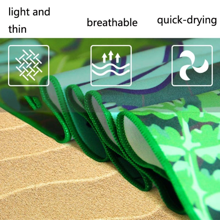 Sports Fitness Swimming Bath Towel Printed Double-Sided Velvet Absorbent Quick-Drying Beach Towel, Size:, 155x80cm (Soft Sky), 155x80cm (Soft Vientiane), 155x80cm (Soft Comet), 155x80cm (Soft Flamingo), 155x80cm (Soft Lightning)                        ...