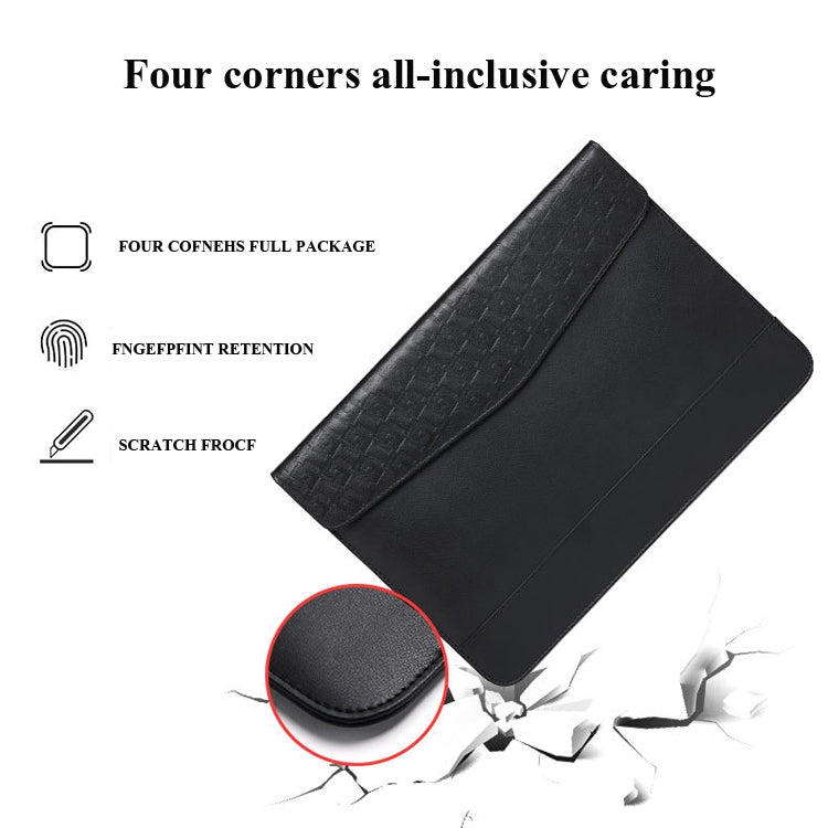 Horizontal  Embossed Notebook Liner Bag Ultra-Thin Magnetic Holster, 11 -12 inch, 13-14 inch, 14-15 inch, 13 inch