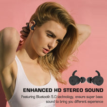 Load image into Gallery viewer, BE1032 Ear-mounted Waterproof Sports TWS Wireless Bluetooth Earphone, Black, Fluorescent Green, Rose Red