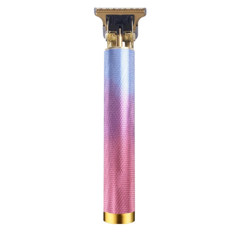 Hollow T-Shaped Steel Head Hair Trimmer USB Charging Carving Electric Hair Clipper, Steel Head (Gold), Steel Head (Silver), Steel Head (Gradient), Steel Head (Black)