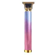 Load image into Gallery viewer, Hollow T-Shaped Steel Head Hair Trimmer USB Charging Carving Electric Hair Clipper, Steel Head (Gold), Steel Head (Silver), Steel Head (Gradient), Steel Head (Black)