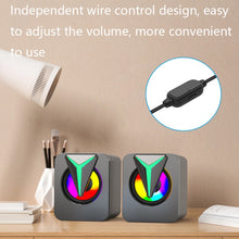 Load image into Gallery viewer, FT-25-1 RGB Colorful Lighting Desktop Computer Speaker