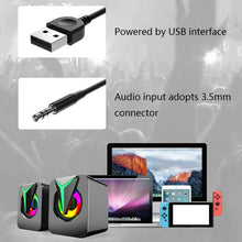 Load image into Gallery viewer, FT-25-1 RGB Colorful Lighting Desktop Computer Speaker