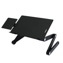 Load image into Gallery viewer, T8 Aluminum Alloy Folding &amp; Lifting Laptop Desk Office Desk Heightening Bracket, with Mouse Board (Black), with Mouse Board (Silver), with Fan &amp; Mouse Board (Black), with Fan &amp; Mouse Board (Silver)