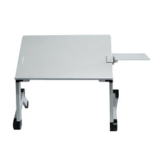 Load image into Gallery viewer, T8 Aluminum Alloy Folding &amp; Lifting Laptop Desk Office Desk Heightening Bracket, with Mouse Board (Black), with Mouse Board (Silver), with Fan &amp; Mouse Board (Black), with Fan &amp; Mouse Board (Silver)