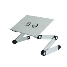 Load image into Gallery viewer, T8 Aluminum Alloy Folding &amp; Lifting Laptop Desk Office Desk Heightening Bracket, with Mouse Board (Black), with Mouse Board (Silver), with Fan &amp; Mouse Board (Black), with Fan &amp; Mouse Board (Silver)