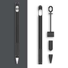 Load image into Gallery viewer, 2 Sets 4 In 1 Stylus Silicone Protective Cover + Anti-Lost Rope Set For Apple Pencil 1, Jade White, Ink Black, Mint Green, Fresh Pink, Red, Midnight Blue, Business Gray